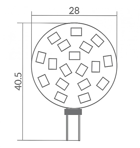 LED žiarovka G4 závit 3W 12V AC/DC studená farba 6500K doska