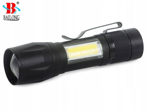 BAILONG MINI CREE ZOOM XP-E COB CLASSIC VRECKO POLICAJNEJ BATERKY