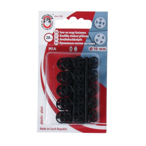 Plastové patentky Našité patentky 10 mm 20 ks