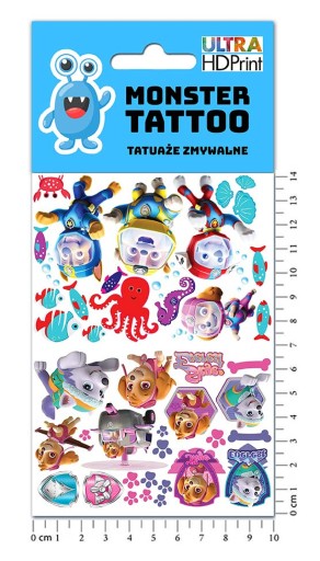 UMÝVAJÚCE DOČASNÉ TETOVANIE PRE DETI Tlapková patrola ORIGINÁLNE DIZAJNY
