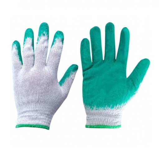 WAMPIRKI pracovné rukavice polybavlna + latex zelená.