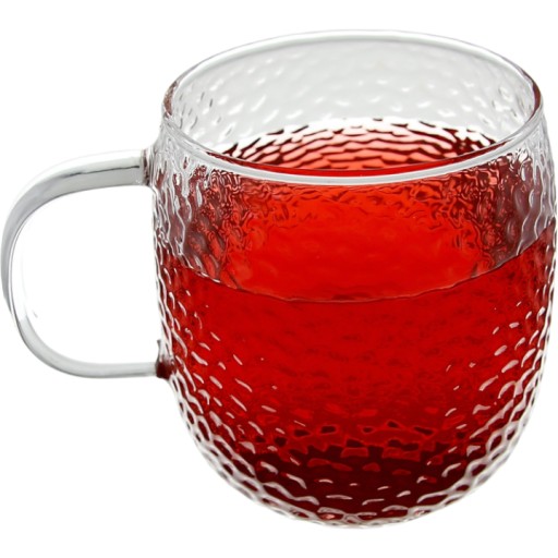 SKLENENÝ, priehľadný hrnček NA KÁVU A ČAJ 333 ml 8,9cm
