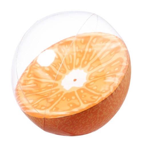Plážová lopta s ovocnými motívmi, Ø28 cm, oranžová
