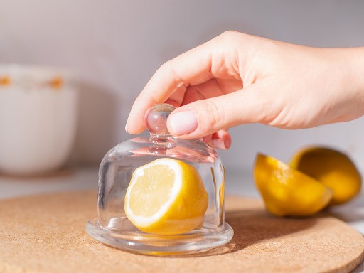Organizér LEMON CONTAINER so skleneným tienidlom