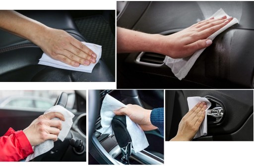 30 x VLHČENÉ Utierky ČISTIACE Utierky do kokpitu na auto Q11 VANILKA