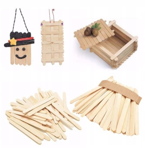 JUMBO 15cm x 1,8cm 60ks Aliga prírodné drevené kreatívne paličky