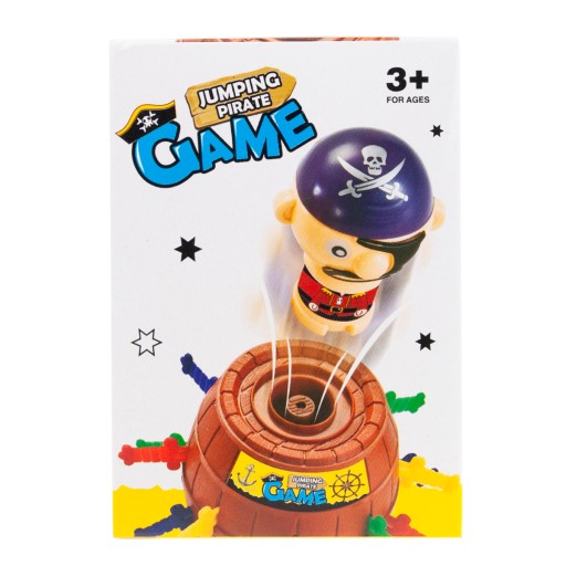 ARKÁDOVÁ HRA CRAZY PIRATE PIRATE BARREL TYČ PIRÁT VYSKOČÍ