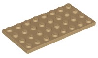 LEGO Tanier 4x8 Tmavo béžová (3035/6006524) 1ks