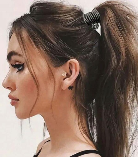CAP HAIR CLIP Držiak na gumičku do chvosta 3 ks ZLATÝ STRIEBORNÝ GRAFIT