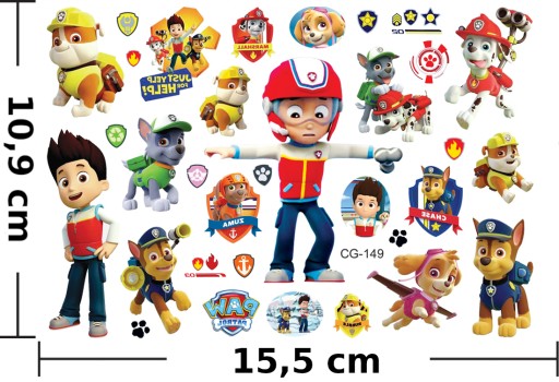Umývateľné tetovanie pre deti PAW PATROL PAW CG149