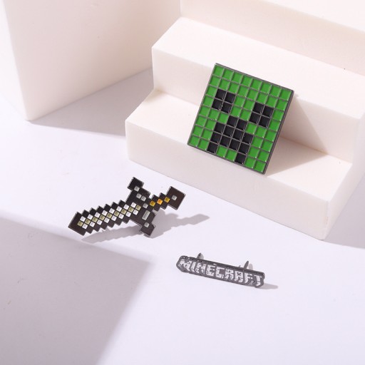 Kovový meč Minecraft Pin na meč