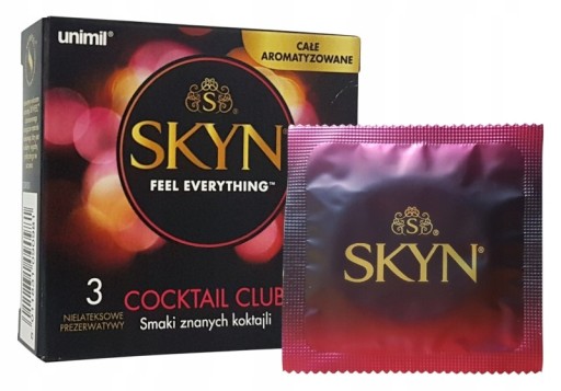 SKYN COCKTAIL CLUB Kondómy s príchuťou Unimil 3 ks