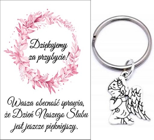 ĎAKUJEME HOSTOM DARČEK SVADOBNÝ ANJEL KĽÚČOVKA SPOMIENKY