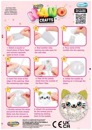 Nano Crafts Creative Kit Buddies Tape Nafukovacie Buddies Trio