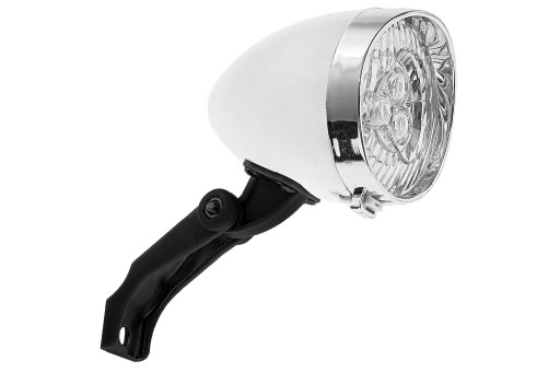 AKUMULÁTOROVÁ PREDNÁ LAMPA RETRO 3 LED JY-592 BIELA