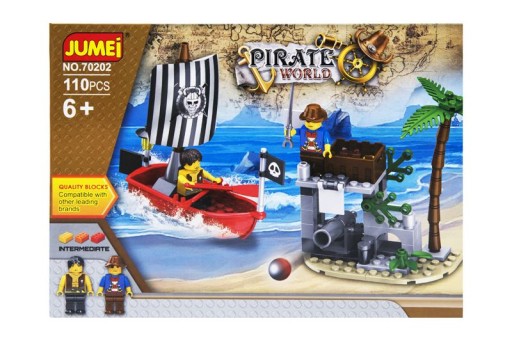 Jumei PIRATES bloky 110 prvkov, 25 x 18 cm