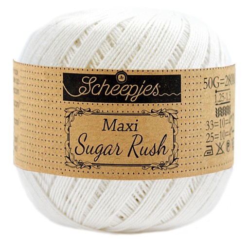 Scheepjes Maxi Sugar Rush cord 105 svadobná biela