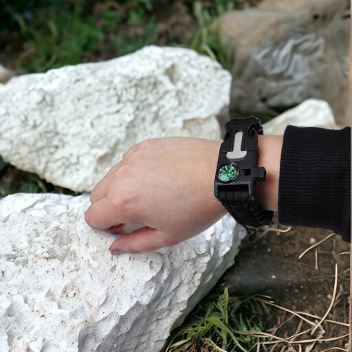 NÁRAMOK PREŽITIA 5v1 PARACORD PRVÝ KOMPAS