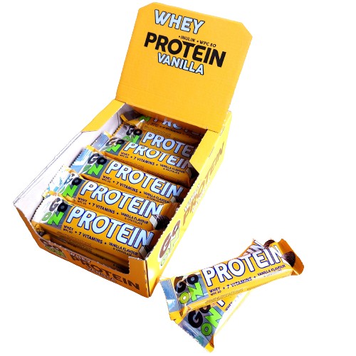 GO ON VANILLA PROTEIN BAR 50g DÁTUM: 2025/03/13