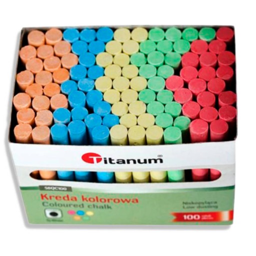 Farebná školská krieda, 100 kusov