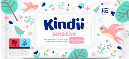 Kindii Sensitive Baby obrúsky 60 ks