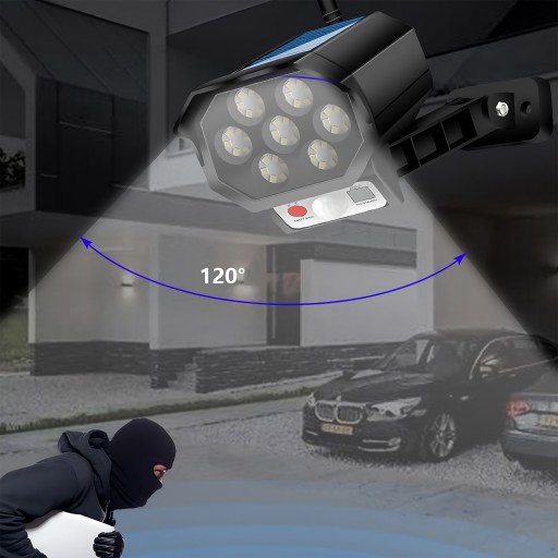 DUMMY CAMERA LED SOLÁRNA LAMPA SO SNÍMAČOM POHYBU