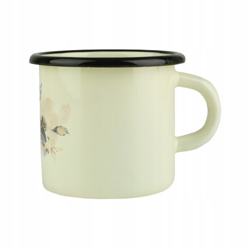 HRNČEK SMALTOVANÝ 400ML JASMÍNOVÝ HRNIČ NA MLIEČKO 8CM