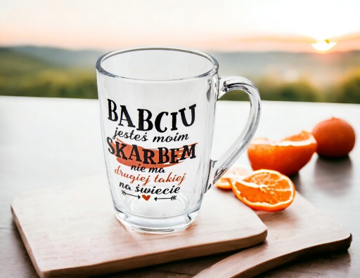 SKLENENÝ hrnček PRE BABKU, BABKU, STE MÔJ POKLAD KU DŇU MATIEK 300 ML