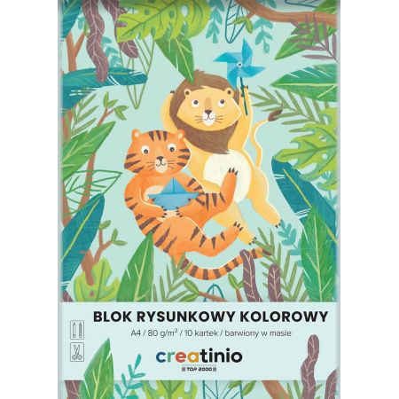 Farebný blok na kreslenie Creatinio A4, 10 listov
