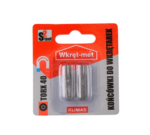 TORX 40 skrutkovacie bity 25mm 2 ks TX40 magnetické Klimas