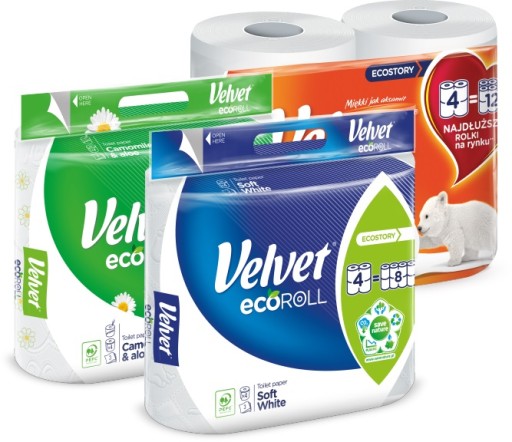 MÄKKÝ TOALETNÝ PAPIER VELVET ECOROLL 4 KS