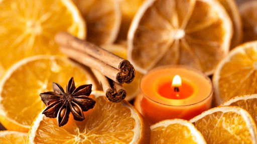 ORANŽOVÁ olejovosková sviečka vôňa 10ml