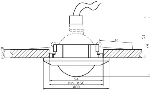 Candellux SSO-01 MR16 nm/ch WH nik.mat/chr opr.strop, solar bubliny