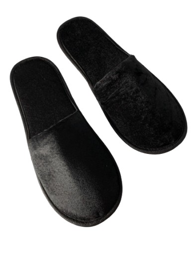 FLOPS DOMÁCE papuče PRE HOSTÍ, HOTELOVÉ KRYTÉ, 29 cm, ČIERNA - 1 PÁR
