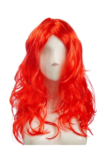 Parochňa ČERVENÁ KUČERAVÁ LESK 50CM E1275 EMAJ