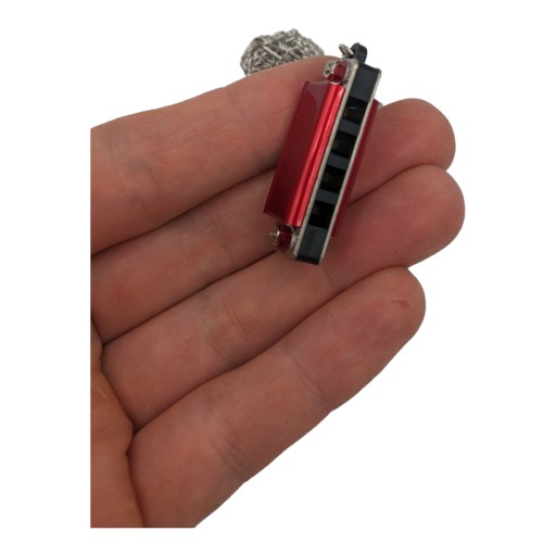 MINI červená ústna harmonika, mikro malý organ