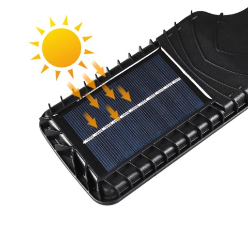 VÝKONNÁ LED SOLARNÁ LAMPA, SNÍMAČ POHYBU SÚMRAK