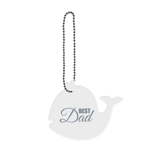 Mäkký reflexný prívesok Whale Best Dad Premium 3M