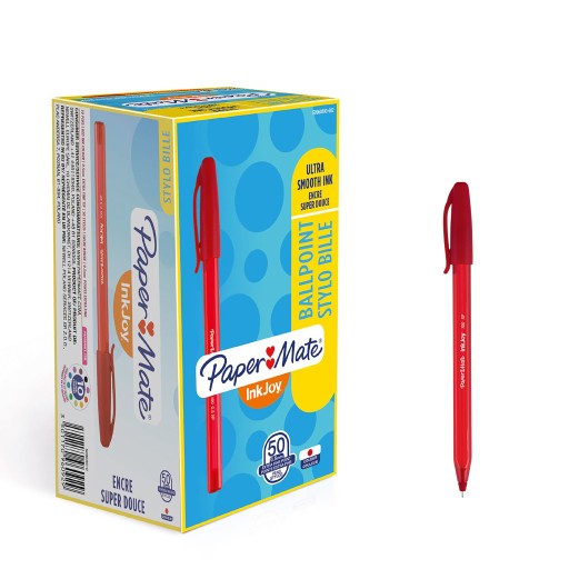 Tradičné červené guľôčkové pero Paper Mate