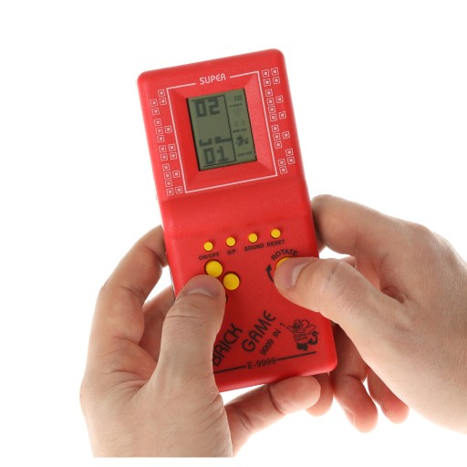 ARKÁDOVÁ HRA TETRIS ELEKTRONICKÁ HRA TETRIS 9999V1 ČERVENÁ RETRO