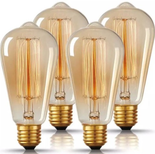 Ozdobná ŽIAROVKA E27 RETRO Edison ST64 - DYMOVÉ SKLO - SILNÁ