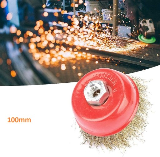 MOSADZENNÁ DRôTENÁ GOMBOKÁCIA KEFA 100mm M14 NA UHLOVÚ BRÚSKU