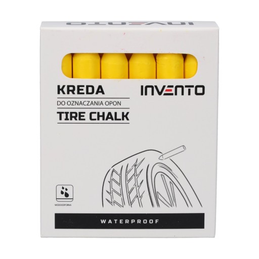 Kriedový značkovač, vodotesný značkovač pneumatík, Yellow Invento, 1 kus, vulkanizovaný