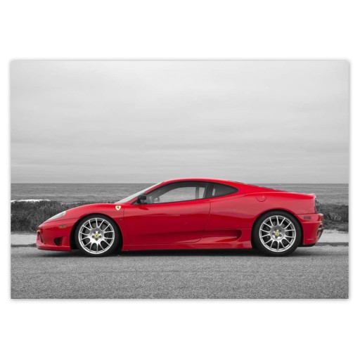 Samolepky A5 LEVEL Červené Ferrari na pláži