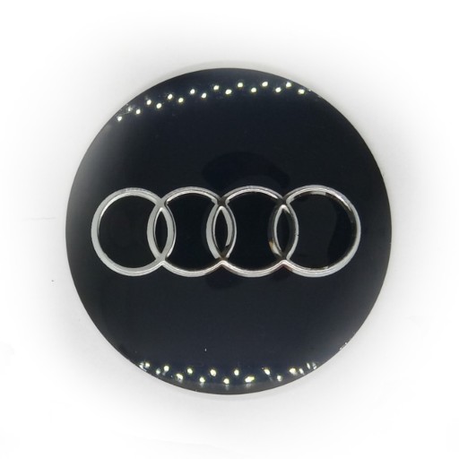 ZNAK LOGO NÁLEPKA AUDI 60 mm ČIERNA