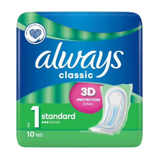 Hygienické vložky Always Classic Standard, 10 kusov