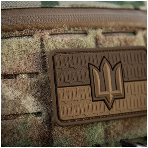 3D nášivka na vlajku Ukrajiny s emblémom Trident M-Tac 8x5 cm PVC Coyote na suchý zips