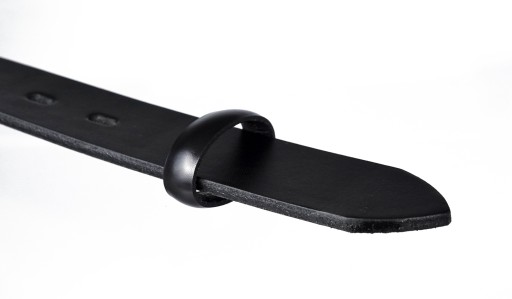 KOŽENÁ POUČKA NA OPASOK 4 CM ELEGANTNÁ ČIERNA