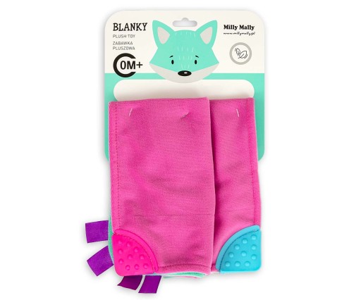 Plyšová senzorická hračka Pink Milly Mally Blanket