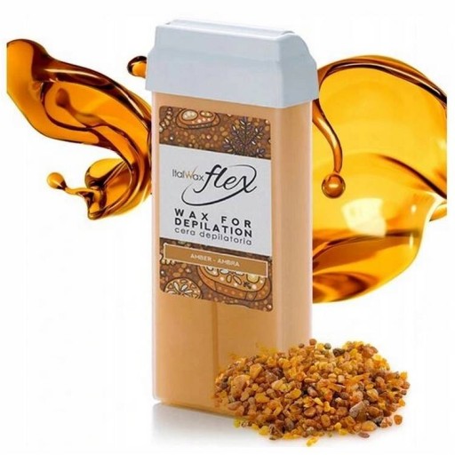 ItalWax FLEX Amber depilačný voskový valček (jantár), 100 ml